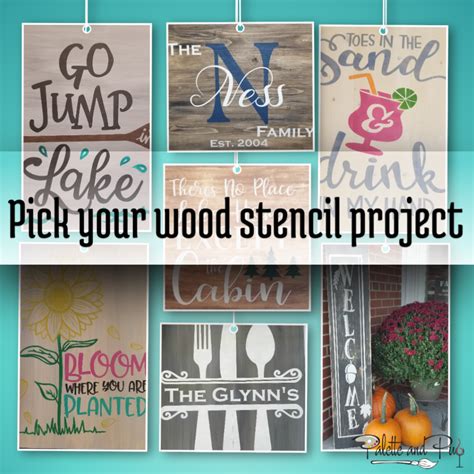 Pick Your Stencil Wood Project Palette And Pub