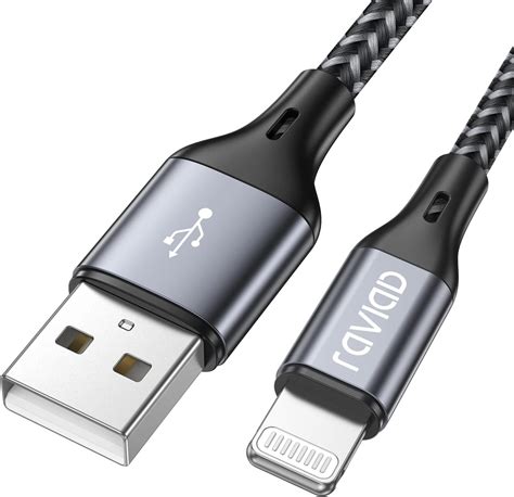 Raviad Cable Cargador Iphone Mfi Certificado M Cable Lightning