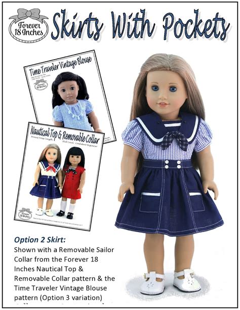 Forever 18 Inches Skirts With Pockets Bundle Doll Clothes Pattern 18