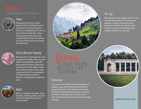 Japan Travel Tri-Fold Brochure Template | MyCreativeShop