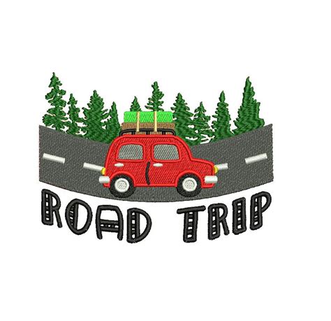 Road Trip Machine Embroidery Design - Etsy