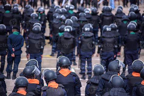 Riot Police Control The Crowd 46154010 Stock Photo At Vecteezy