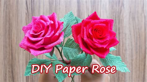 How To Make A Crepe Paper Rose Paper Flowers Góc Nhỏ Handmade Youtube