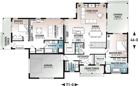 Ranch Style House Plan With In-Law Suite Attached - COOLhouseplans Blog