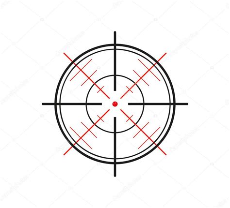 Crosshair sur fond blanc image vectorielle par muuraa © Illustration ...