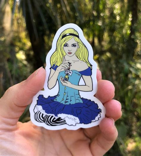 Alice In Wonderland Vinyl Sticker Alice Sticker Laptop Etsy