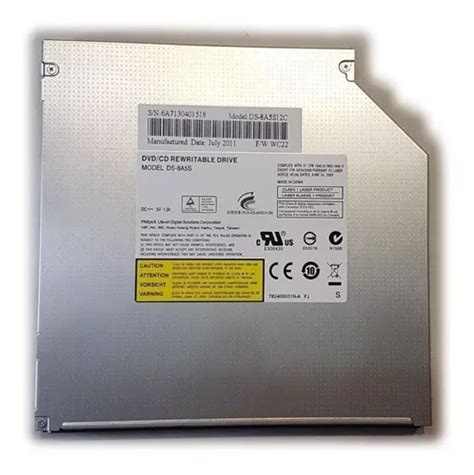 Regrabadora Dvd Cd Notebook Interna 12 7 Mm Ds 8a5s Ds 8a9sh