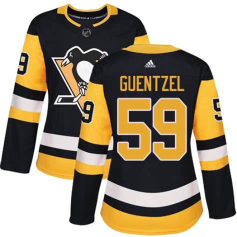 Women's Jake Guentzel Pittsburgh Penguins Adidas Authentic Black Home ...