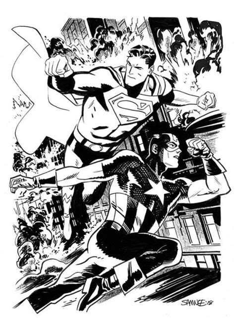 Superman And Captain America Commission 2018 Art Ŧꃅᙍ ꍏ尺Ϯ Ծ₣ ੮ℌΣ