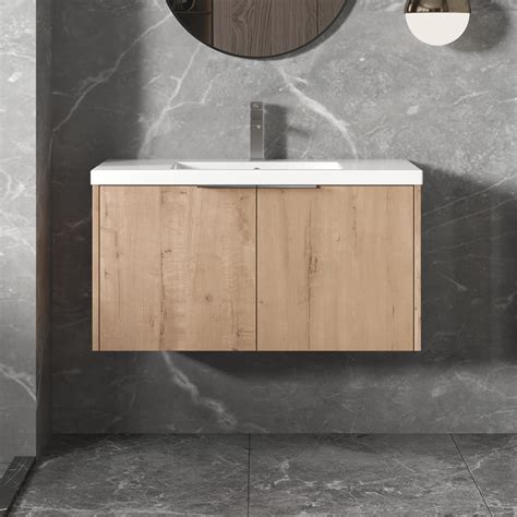 Buy Goujxcy Wall Mounted Bathroom Vanity With Sink Modern Floating