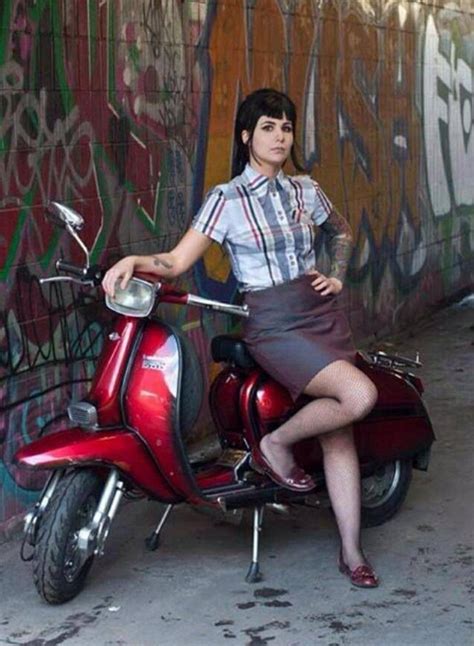 Pin By Stephen Tweed On Skinz Scooter Girl Vespa Girl Retro Scooter