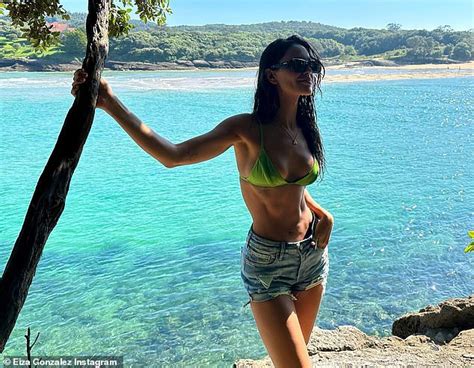 Eiza Gonzalez Shows Off Her Incredible Figure In A Mint Green String Bikini As She Enjoys The