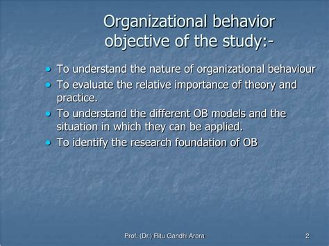 PPT Understanding Organizational Behaviour PowerPoint Presentation