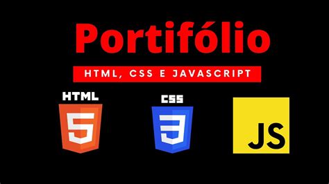 como fazer um Portifólio HTML CSS e JS YouTube