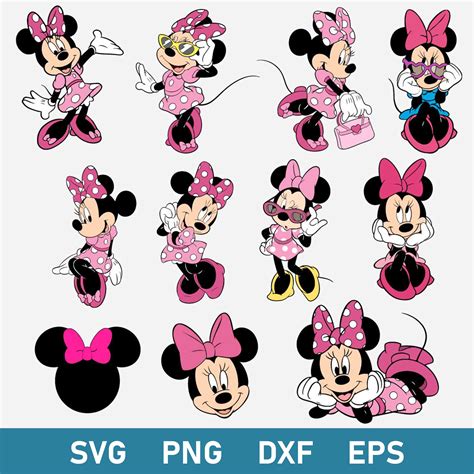 Minnie Mouse Bundle Svg Minnie Mouse Svg Disney Svg Png D Inspire