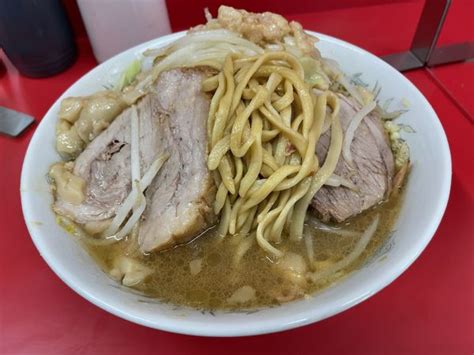 『小 半分 ニンニクアブラ』ラーメン二郎 一橋学園店のレビュー ラーメンデータベース