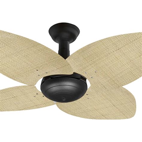 Ventilador De Teto Office Jet Aspen Venti Delta Preto Rattan Natural