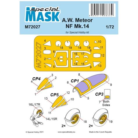 Special Hobby M A W Meteor Nf Mk Mask