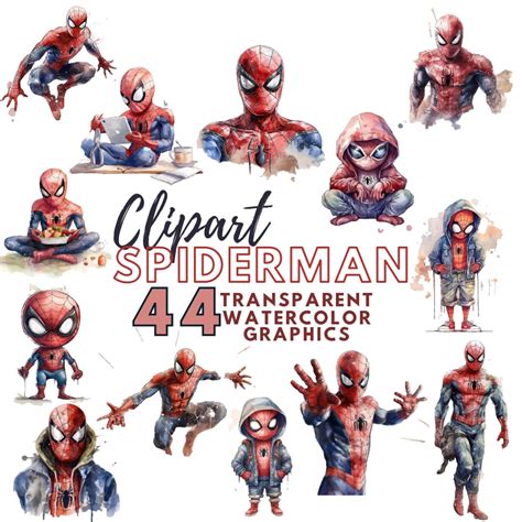 Spiderman Clipart Spiderman Watercolor Spiderman Png Spiderman