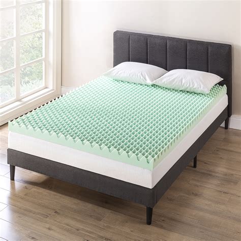 Mellow 4 Egg Crate Memory Foam Mattress Topper With Aloe Vera Infusion