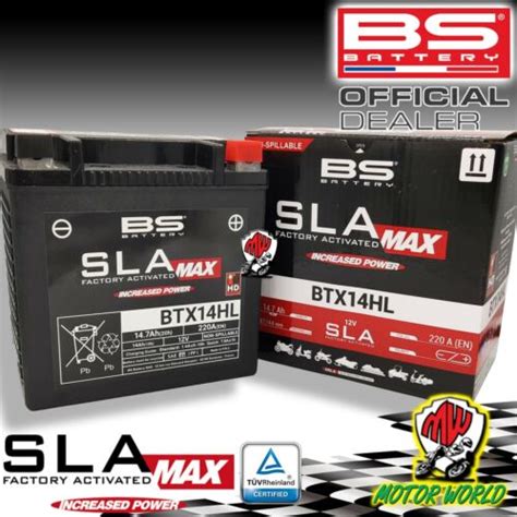 Batterie BS Battery SLA Max BTX14HL Harley XL 1200 R Sportster Roadster