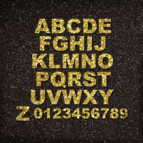 Gold Glitter Letters Etsy