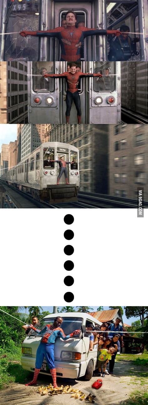 Spiderman Save The Train 9GAG