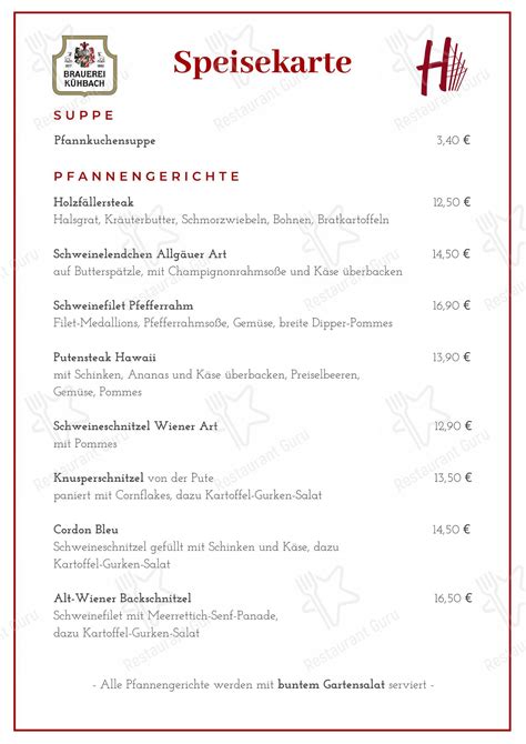 Speisekarte Von Holledauer H Tte Landgasthof Restaurant Pfaffenhofen