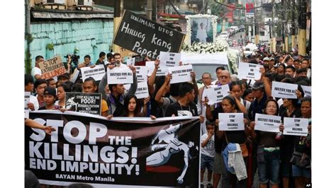 Manila Protests Hundreds Protest Against Alleged Judicial Killings Stir Against Philippines