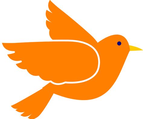 Orange Bird Clip Art at Clker.com - vector clip art online, royalty ...