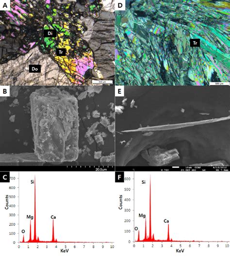 Polarizing Micrographs And Sem Eds Analyses Of Carbonate Rock R