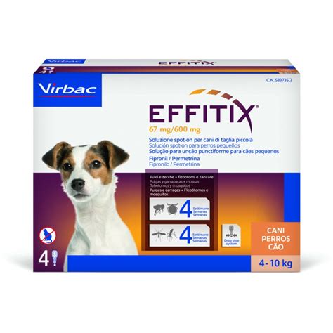 Effitix Antiparasitaire Pack Unit S Pipettes Pour Chiens Taille