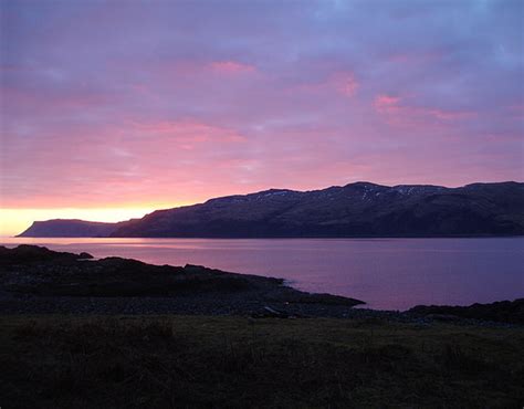Sunset over Mull south coast © Andy Waddington :: Geograph Britain and ...