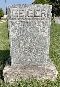 John W Geiger M Morial Find A Grave