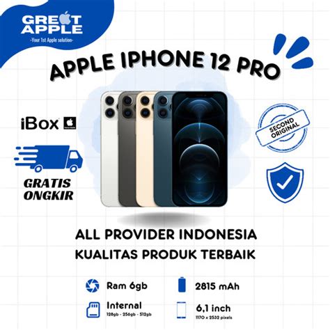 Jual Iphone 12 Pro 128gb 256gb 512Gb Resmi Ibox Inter Fullset Second