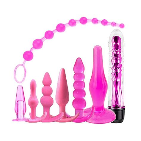 LB6112 Kit Plug Anal de Silicone Jelly Vibrador 8 Peças 2