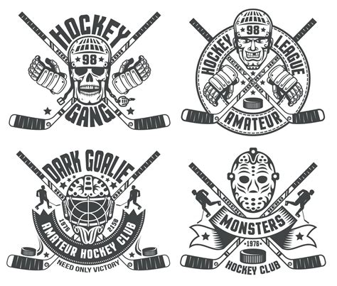 Hockey Logos Goalie Masks Vector Art At Vecteezy