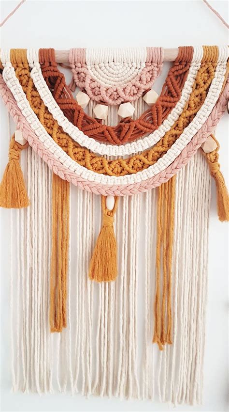 Macrame Semi Circle Wall Hanging Etsy Uk Wall Hanging Macrame