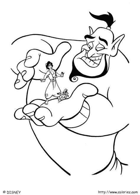 Coloriage Dessiner Genie Aladdin