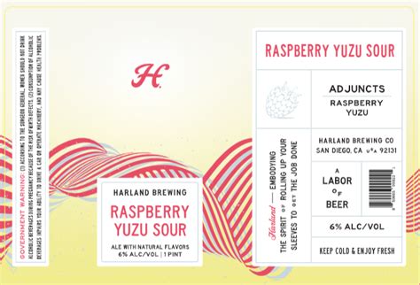 Harland Raspberry Yuzu Sour 16oz Can | Bine & Vine