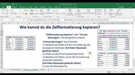 Excel Format Bertragen Formatierung Kopieren Mit Pro Tipp Erkl Rt