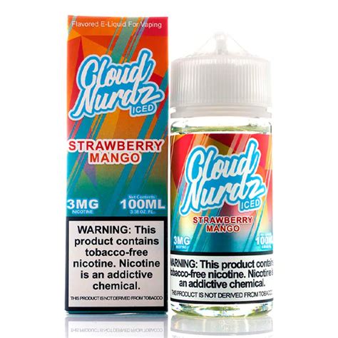 Strawberry Mango ICED 100ml By CLOUD NURDZ TFN Wet Vapes Buffalo NY