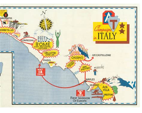 36th Infantry Division Campaign Map – HistoryShots InfoArt