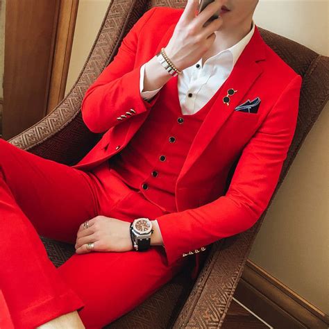 Mens Red Suit Mens 3 Piece Suits New Mens Suits Mens Suit Jacket