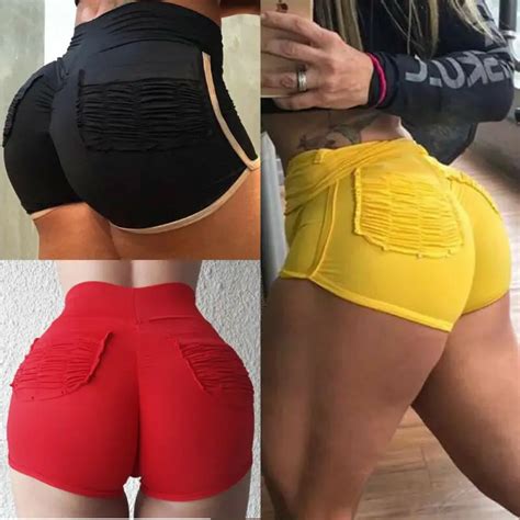 Goocheer Mulheres Esportes Casuais Puch Up Legging Cal As Curtas De