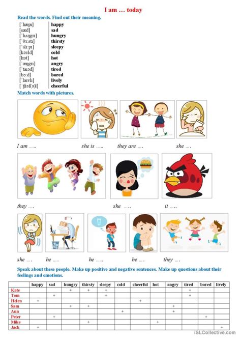 Feelings And Emotions English ESL Worksheets Pdf Doc