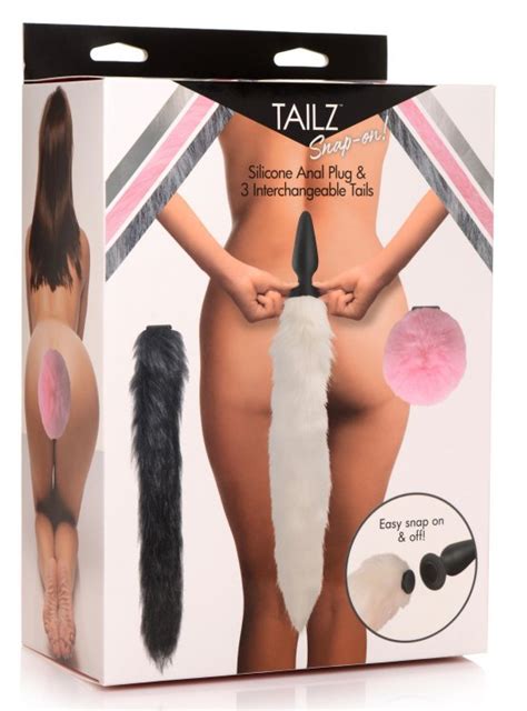 Tailz Snap On Silicone Anal Plug And Interchangeable Tails