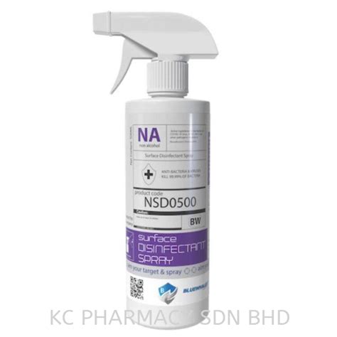 Bluewhales Alcohol Free Surface Disinfectant Spray Na 500ml Alcohol