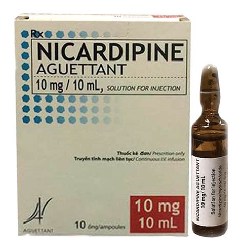 Nicardipine Aguettant 10mg Dùng Cho Tăng Huyết áp động Mạch ác Tính