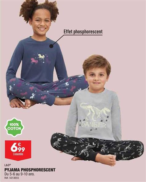 Promo L D Pyjama Phosphorescent Chez Aldi ICatalogue Fr